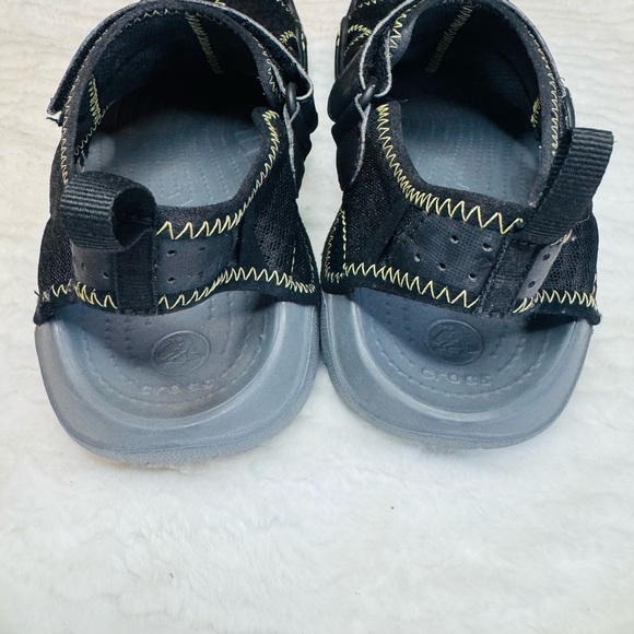 CROCS Men's Black and Yellow Swim Shoes - Picture 5 of 5